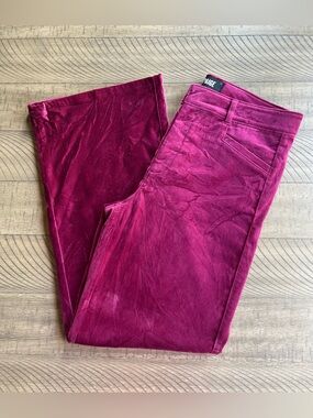 Paige Velvet Pants Women's Size 28 Berry Jam Cotton Spandex
